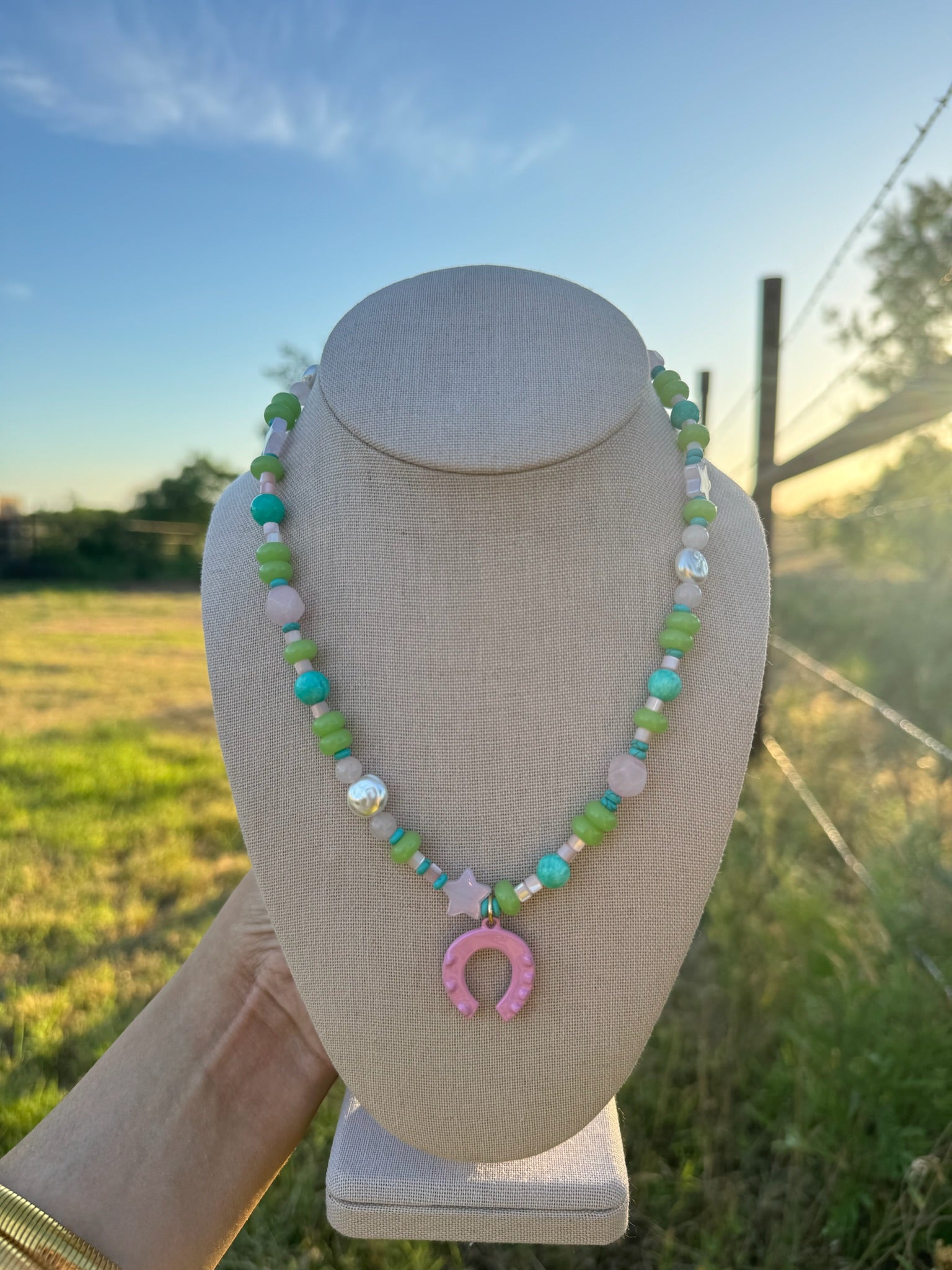 Horseshoe + Star Necklace