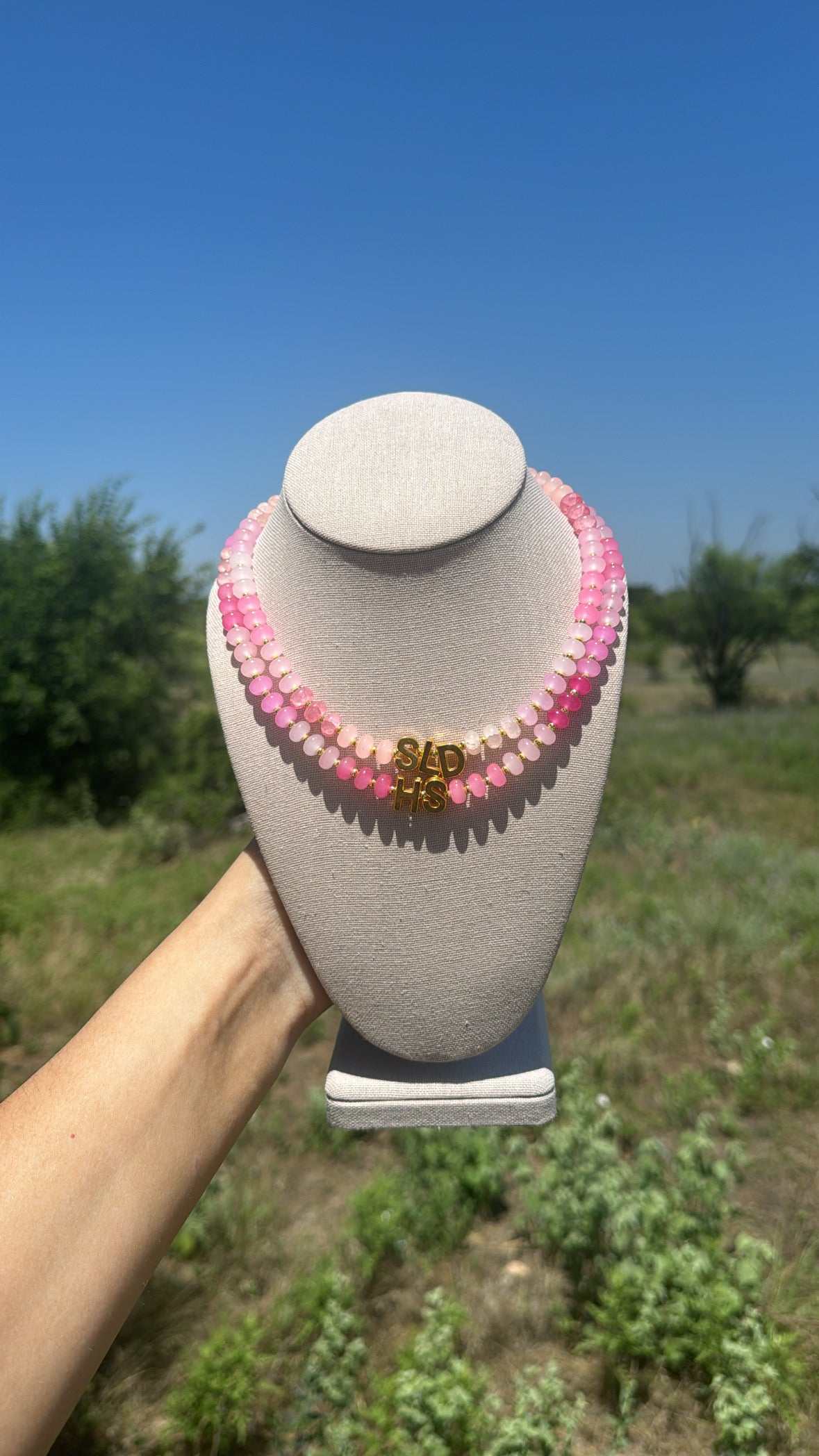 ONE Color MIX initial Necklace