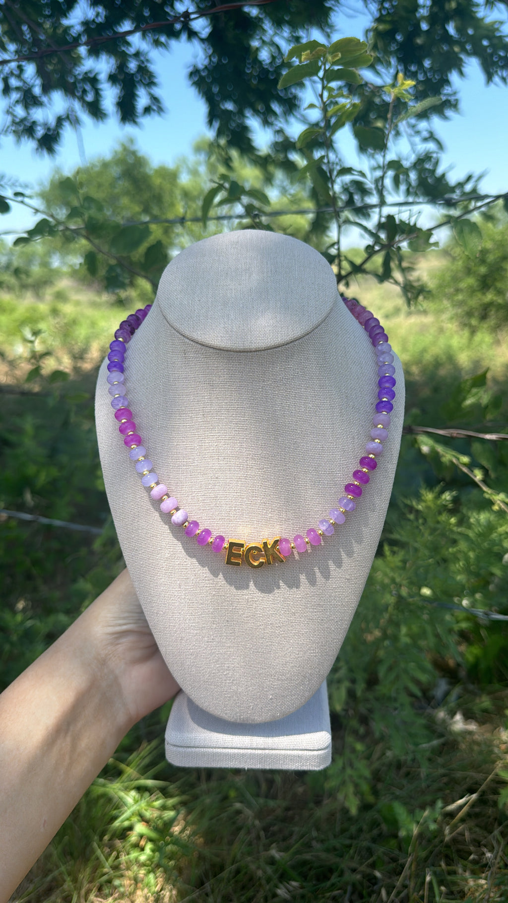 ONE Color MIX initial Necklace