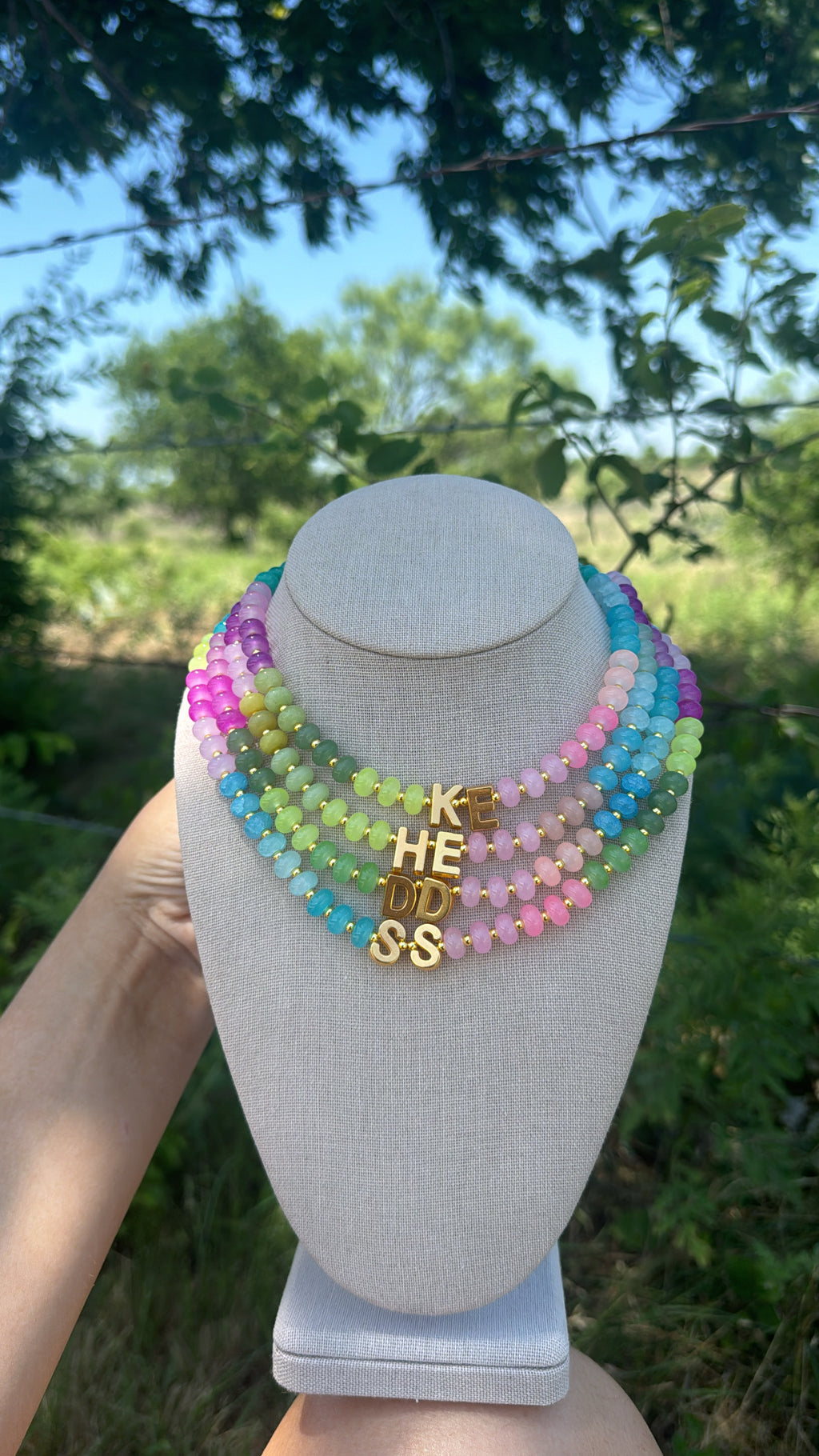Pastel 2 Initial Necklace
