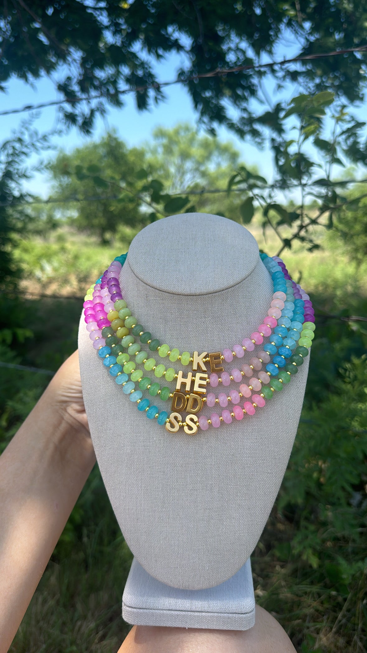 Pastel 2 Initial Necklace