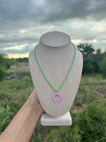 Pink Horseshoe Necklace