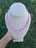 Pink/Turquoise Beaded