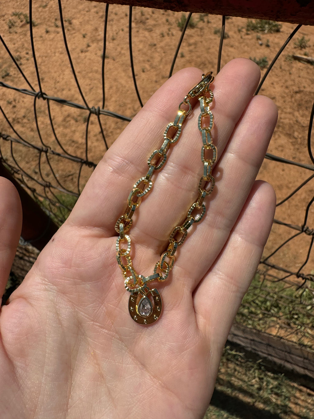 Chain Link Horseshoe Bracelet