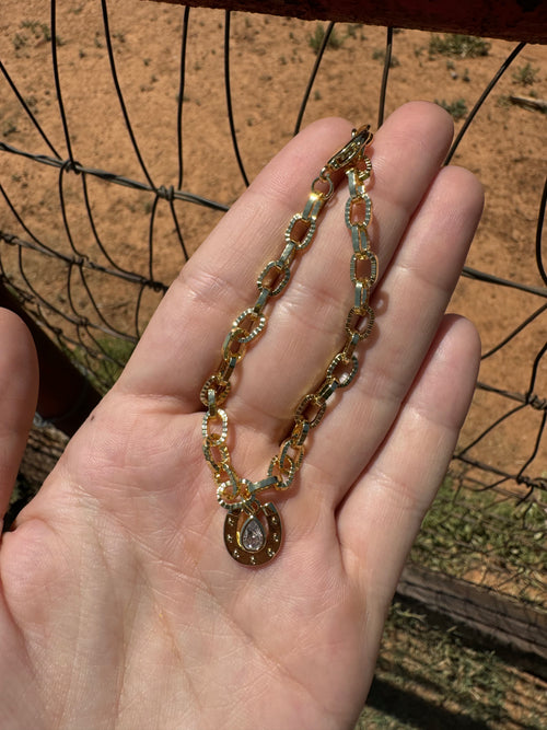 Chain Link Horseshoe Bracelet