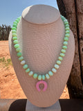 Green Beaded Horseshoe