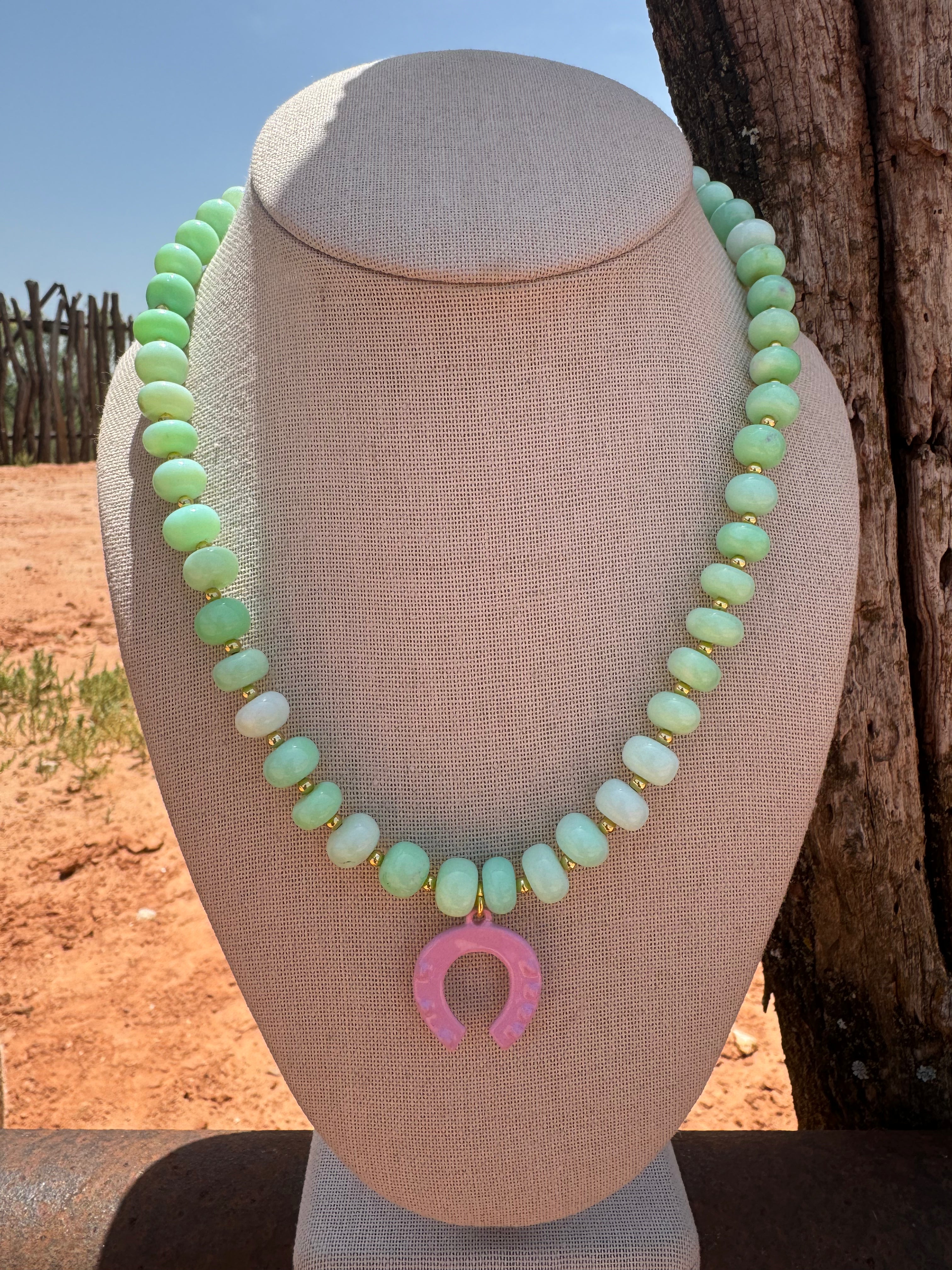 Green Beaded Horseshoe