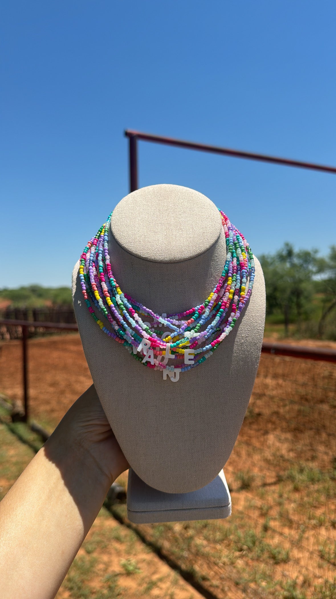 Beaded Initial Necklace