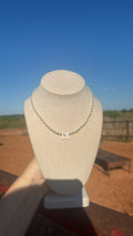 2 initial Gold + Pearl Necklace