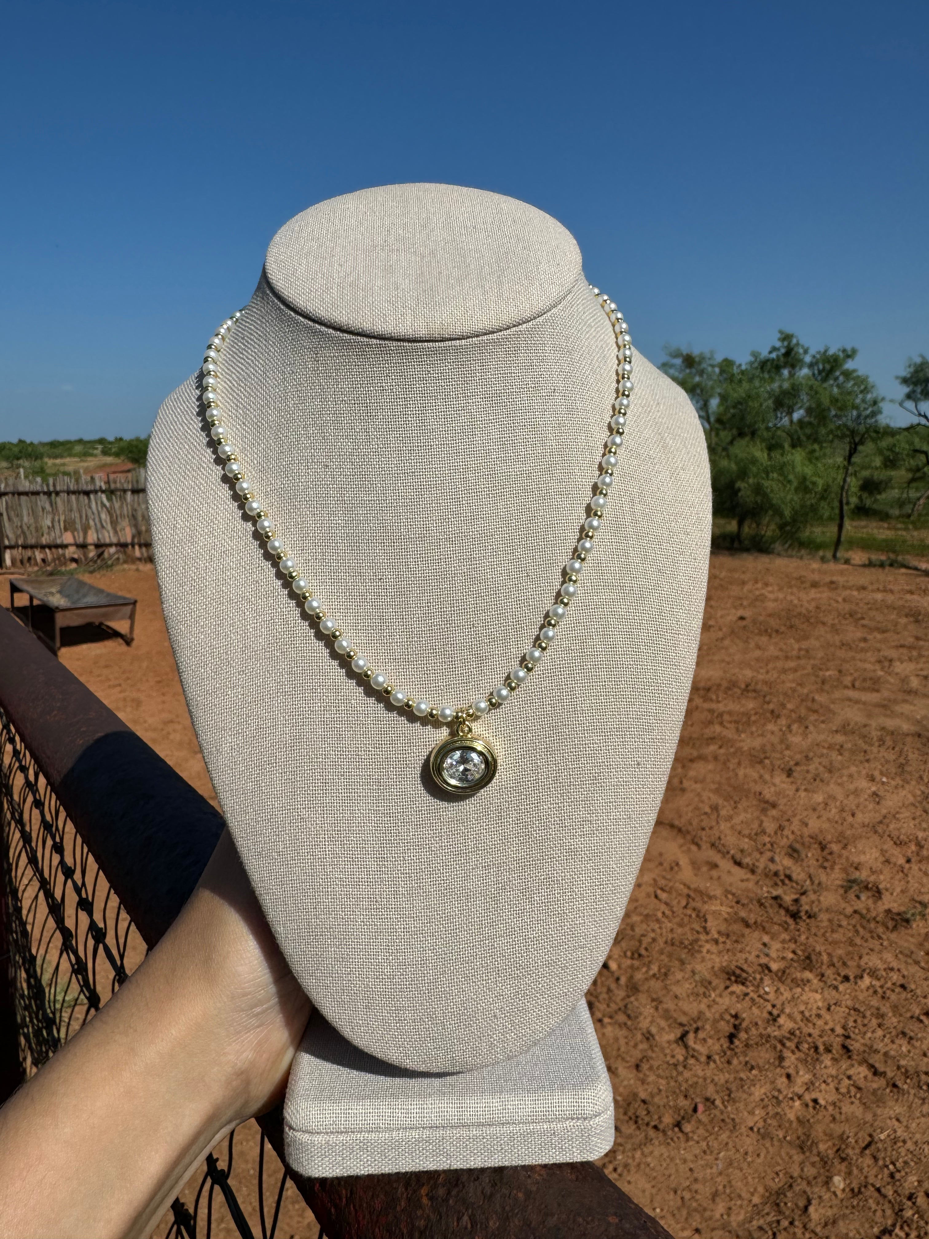 Gold + Pearl Stone
