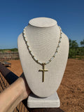 Gold + Pearl Cross