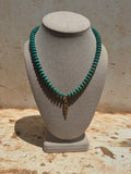 Rhinestone Charm Gold + Turquoise
