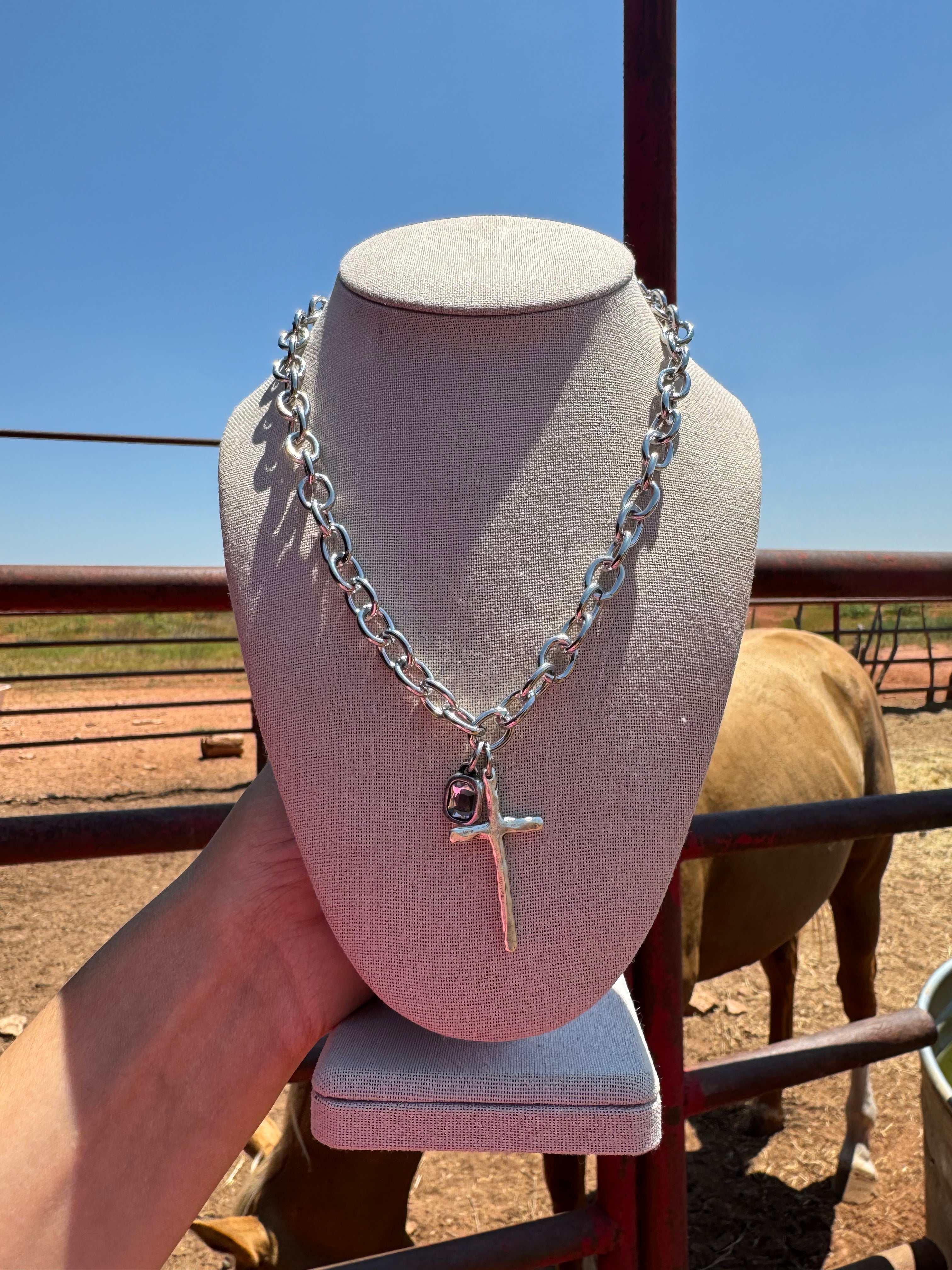 Silver Cross Necklace